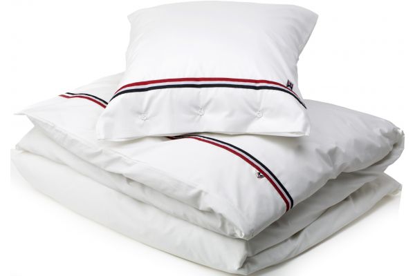 Percale Border 3-delset (220x220 + 2st 50x60) Rödvitblå bård